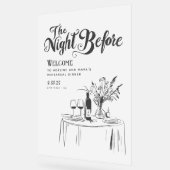 Dîner de répétition Affiche de bienvenue main tiré (Angle)