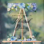 Dîner de répétition Aquarelle Bleu Hydrangeas (Neutre)