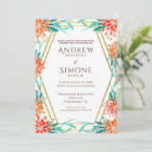 Dîner de répétition Art Déco Aquarelle Invitation (Debout devant)