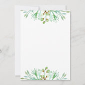 Dîner de répétition Art Déco Aquarelle Invitation (Dos)