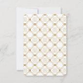 Dîner de répétition Art déco blanc Invitations (Dos)