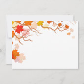 Dîner de répétition automne feuilles invitations a (Dos)