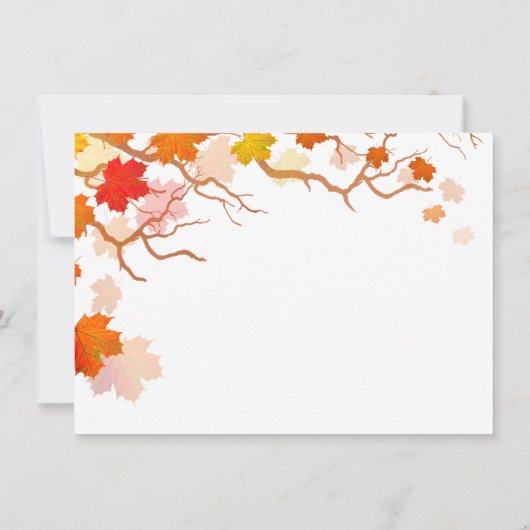 Dîner de répétition automne feuilles invitations a (Dos)