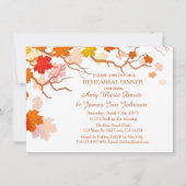 Dîner de répétition automne feuilles invitations a (Devant)