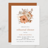 Dîner de répétition automne Florals Invitation (Devant / Derrière)