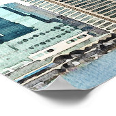 Dîner de répétition BALTIMORE Skyline Affiche de b (Coin)