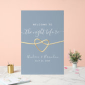 Dîner de répétition bleu Dusty (Mariage)