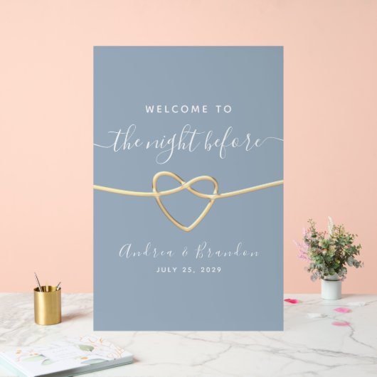 Dîner de répétition bleu Dusty (Mariage)