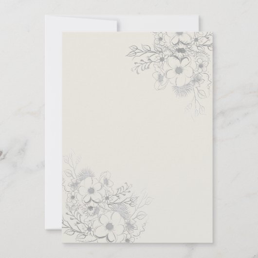 Dîner de répétition bleu Dusty Invitation (Dos)