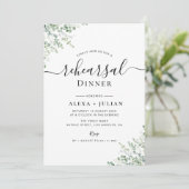 dîner de répétition bleu verdoyant invitation (Debout devant)