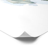 Dîner de répétition bleu vert Dusty Affiche de bie (Coin)