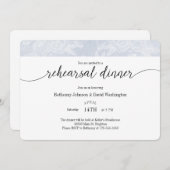 Dîner de répétition Blue Chalk Invitation (Devant / Derrière)