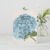 Dîner de répétition Blue Hydrangea Invitation (Debout devant)