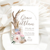 Dîner de répétition Boho Antler Invitation