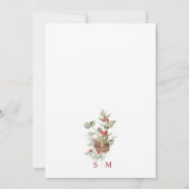 Dîner de répétition botanique élégant Invitation (Dos)