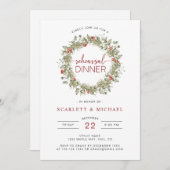 Dîner de répétition botanique élégant Invitation (Devant / Derrière)