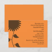 Dîner de répétition Brown de tournesol Invitation (Devant / Derrière)