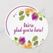 Dîner de répétition Carte de remerciements pourpre (Devant / Derrière)