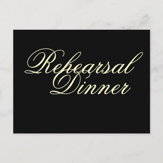 Dîner de répétition Cartes postales Invitations Cl (Devant)