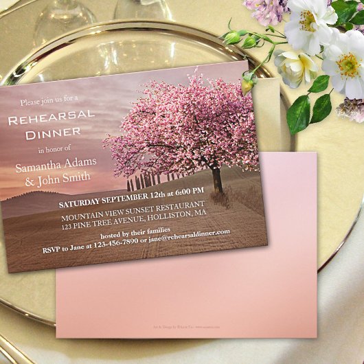 Dîner de répétition Cherry Blossom Invitation