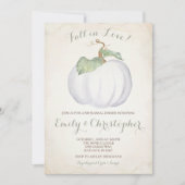 Dîner de répétition Citrouille blanc Invitation (Devant)