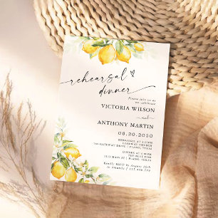 Dîner de répétition Citrus vert citron Invitation