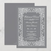 Dîner de répétition classique Vignette Invitation  (Devant / Derrière)