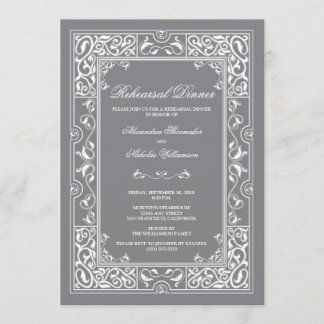 Dîner de répétition classique Vignette Invitation 