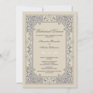 Dîner de répétition classique Vignette Invitation 