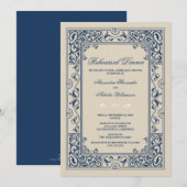 Dîner de répétition classique Vignette Invitation  (Devant / Derrière)