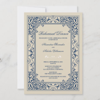 Dîner de répétition classique Vignette Invitation 