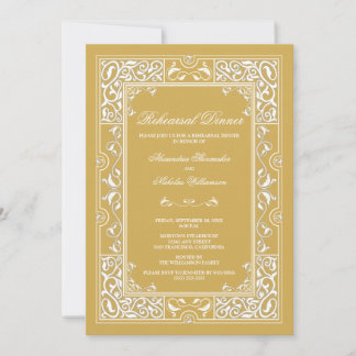 Dîner de répétition classique Vignette Invitation 