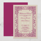 Dîner de répétition classique Vignette Invitation  (Devant / Derrière)