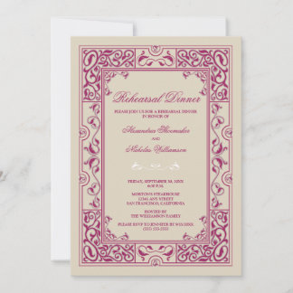 Dîner de répétition classique Vignette Invitation 