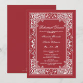 Dîner de répétition classique Vignette Invitation (Devant / Derrière)