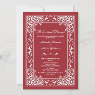 Dîner de répétition classique Vignette Invitation 