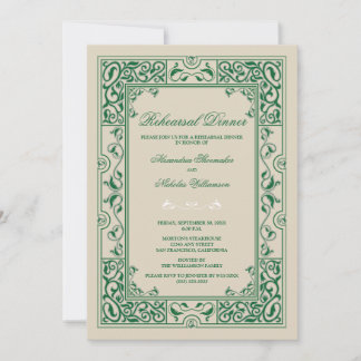 Dîner de répétition classique Vignette Invitation 