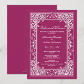 Dîner de répétition classique Vignette Invitation (Devant / Derrière)
