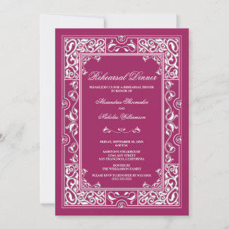 Dîner de répétition classique Vignette Invitation 