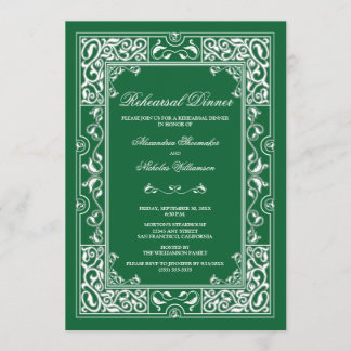 Dîner de répétition classique Vignette Invitation 