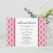 Dîner de répétition Damask de charme Invitation (f (Debout devant)