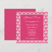Dîner de répétition Damask stupéfiant Invitation ( (Devant / Derrière)