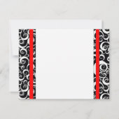 Dîner de répétition Damask Swirl Carte en rouge (Dos)