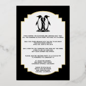 Dîner de répétition d'amour de pingouin Invitation (Recto)