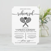 Dîner de répétition d'amour de tennis Invitation (Debout devant)