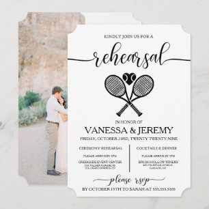Dîner de répétition d'amour de tennis Invitation