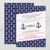 Dîner de répétition d'Ancres - Invitation (Devant / Derrière)