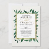 Dîner de répétition d'aquarelle verte Invitations (Devant)