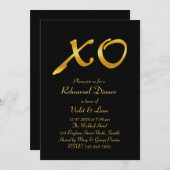 Dîner de répétition de baisers Invitation (Devant / Derrière)