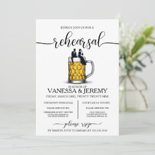 Dîner de répétition de bière Couple Invitation